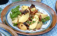 Potato salad as a side dish.