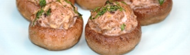 Chukar Sausage Stuffed Mushrooms