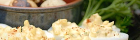 Deviled Quail Egg Appetizer