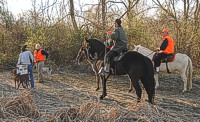 Handlers get some course guidance from the judges that will observe their brace of dogs.