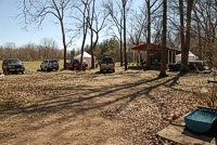 The McKee-Beshers pavilion is the hub of the M-D GSP hunt test activity.