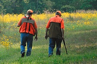 With a Master brace away on the back course, the two gunners head into the bird field, where they'll wait for the handlers and judges to appear and work birds.