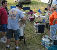 The turkey frying crew.