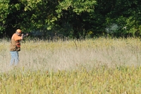 And the gunner with the better shot provides the dog with his retrieve.