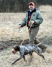 Ed and Moxie heading back from the Junior course.