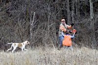 A good flush! Everyone is pleased, except perhaps the quail.