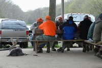 A bite of food before heading into the tracking event.