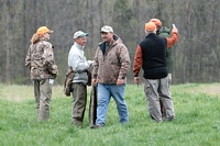 Some planning, while looking at the cover and the wind, before the first dog's tracking test.